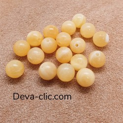 Perles calcite jaune