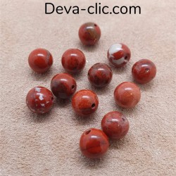 Perles jaspe rouge