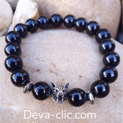 Bracelet protection en obsidienne