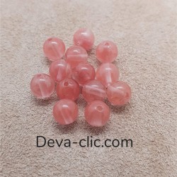 Perle quartz fraise
