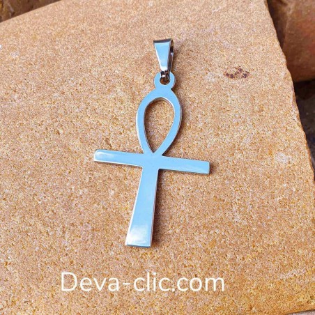 Collier Égyptien Ankh & Œil D'Horus En Acier Inoxydable - Bijou Mystique Homme/Femme - Cadeau Symbolique