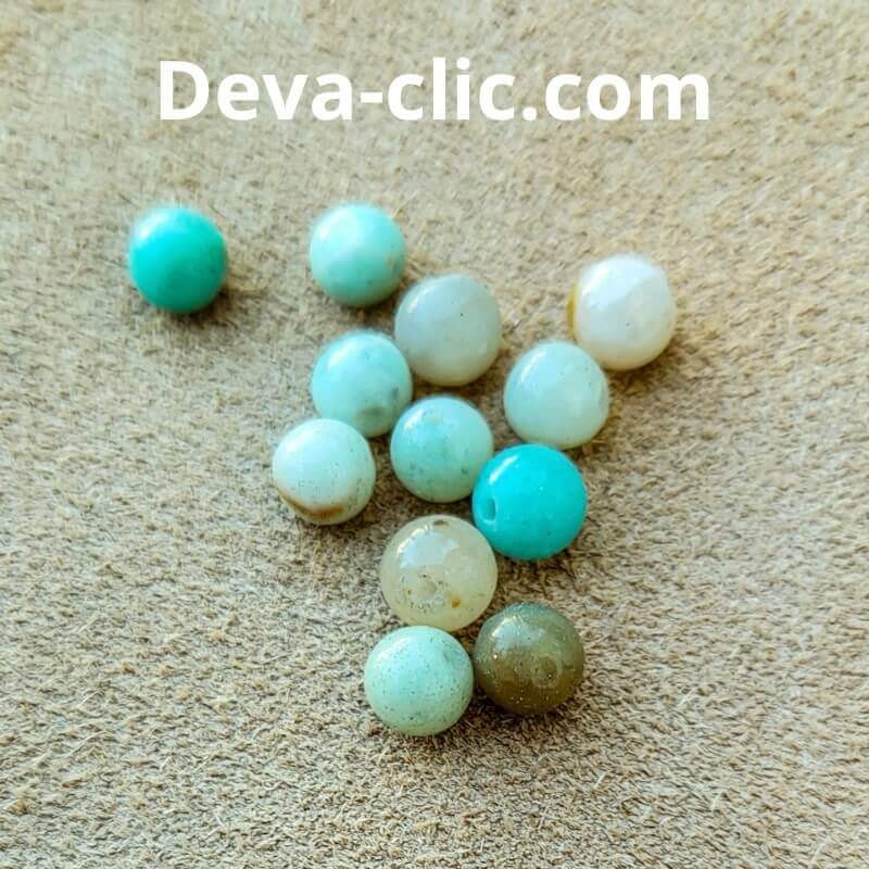 Perles amazonite 6 mm