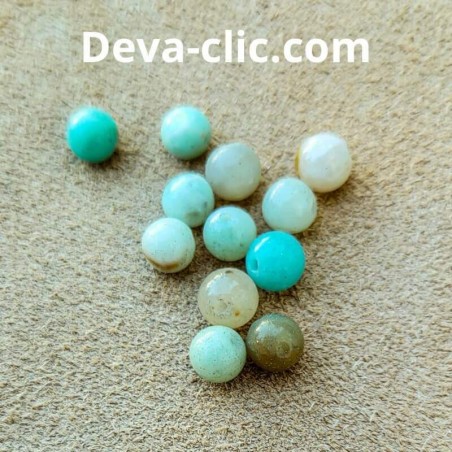 Perles amazonite 6 mm