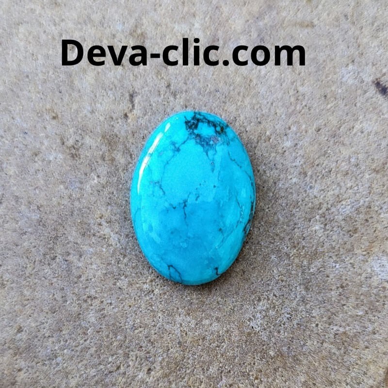 Cabochon ovale turquoise