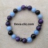 Bracelet charoite angelite tourmaline