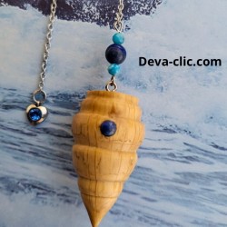 Pendule bois et pierre