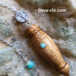 Pendule bois amazonite