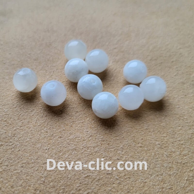agate blanche 8mm